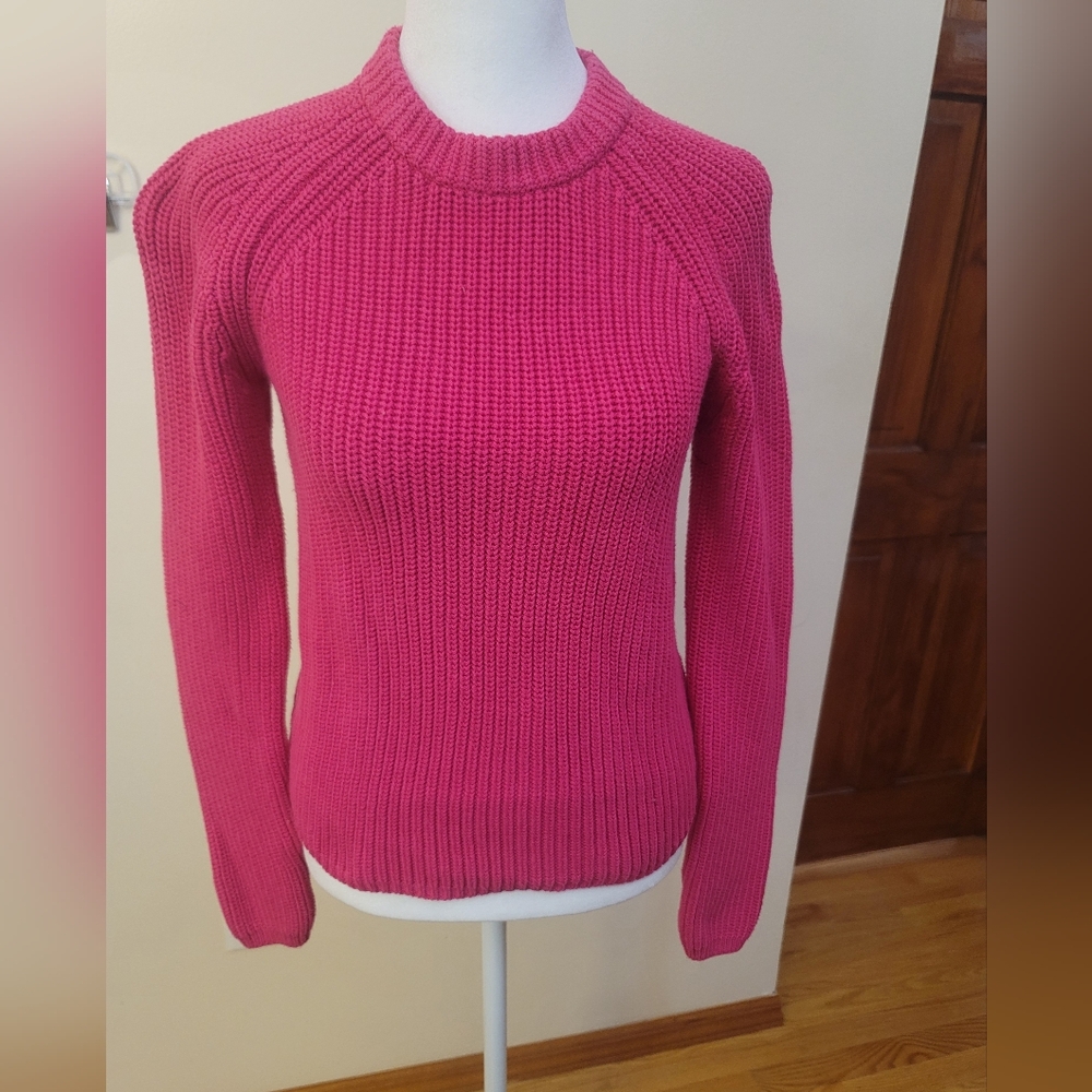 525 America Fuchsia Crew Neck Sweater